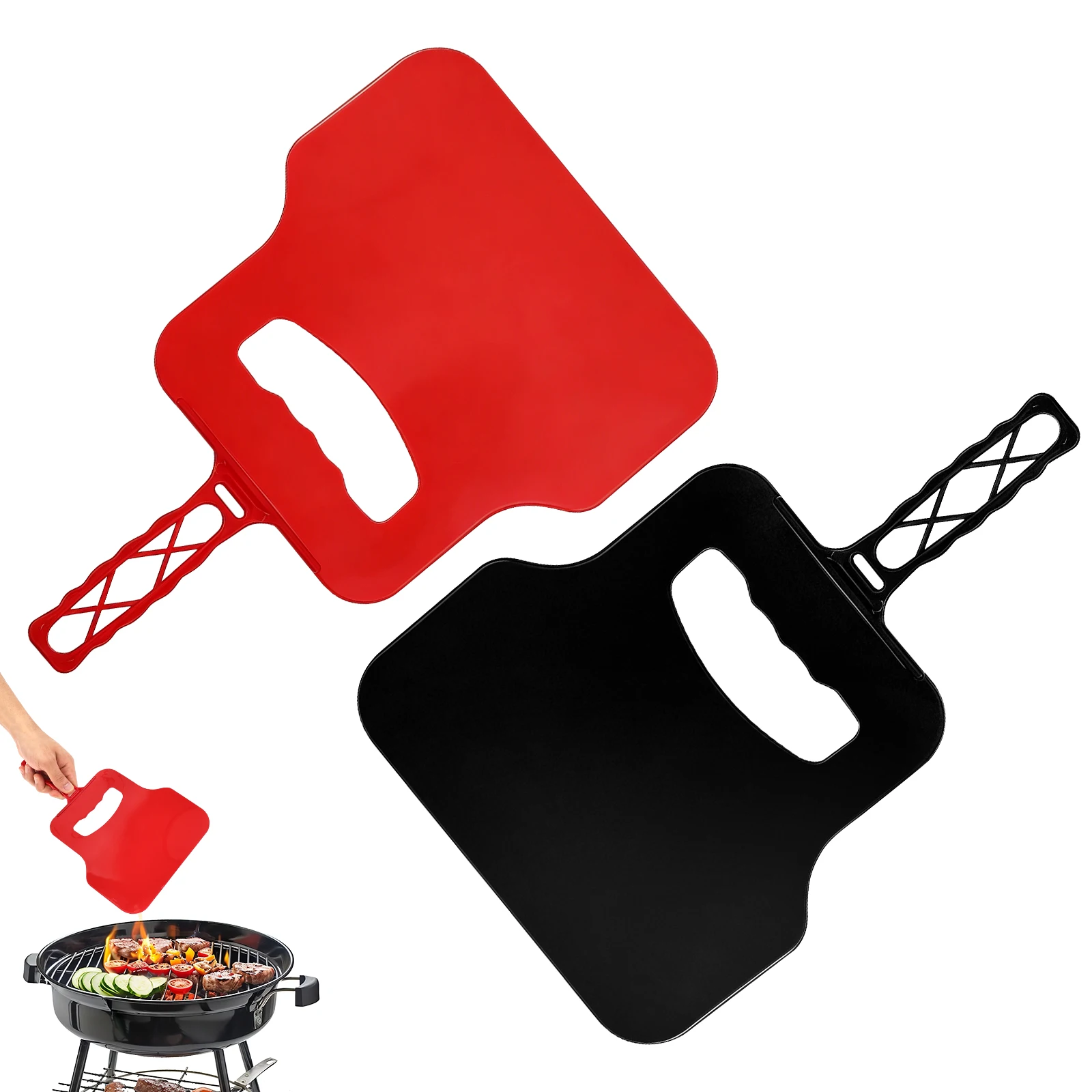 Camping Cooking Grill - Ręczny wiatraczek z tworzywa sztucznego, przenośny