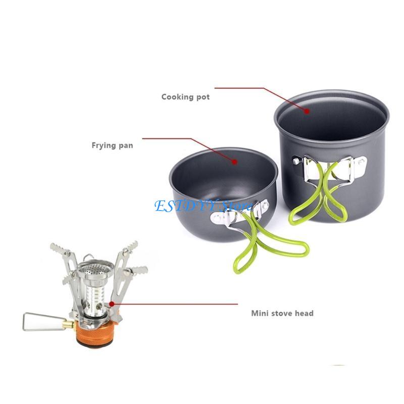 Camping Cooking Easy - Zestawy naczyń kempingowych G6DE Zewnętrzne palniki