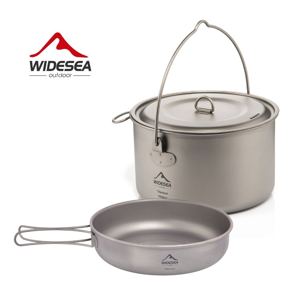 Camping Cooking Pots And Pans Set - Widesea Camping zastawa stołowa tytanowy zestaw