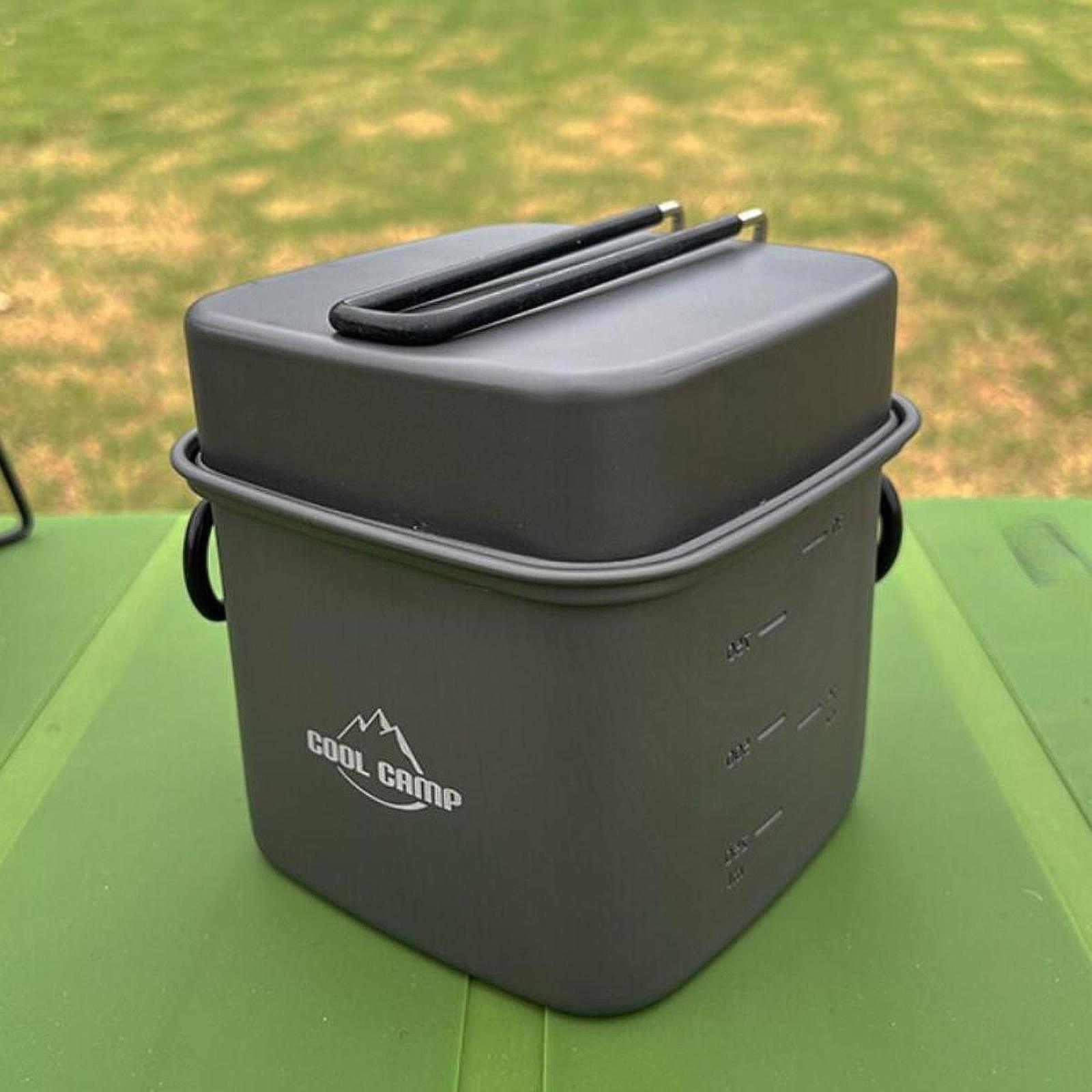 Camping Cooking Pots And Pans Set - Zestaw naczyń kempingowych Patelnia Podróżna Lekka