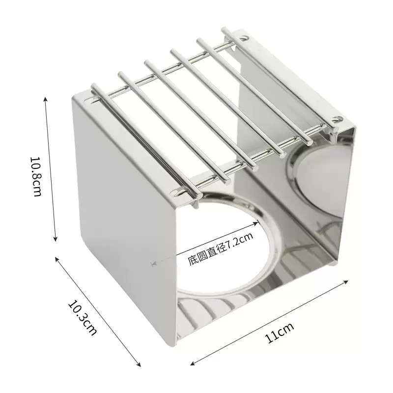 Camping Cooking Tin - Stalowy kwadratowy stojak na kawę, stabilny
