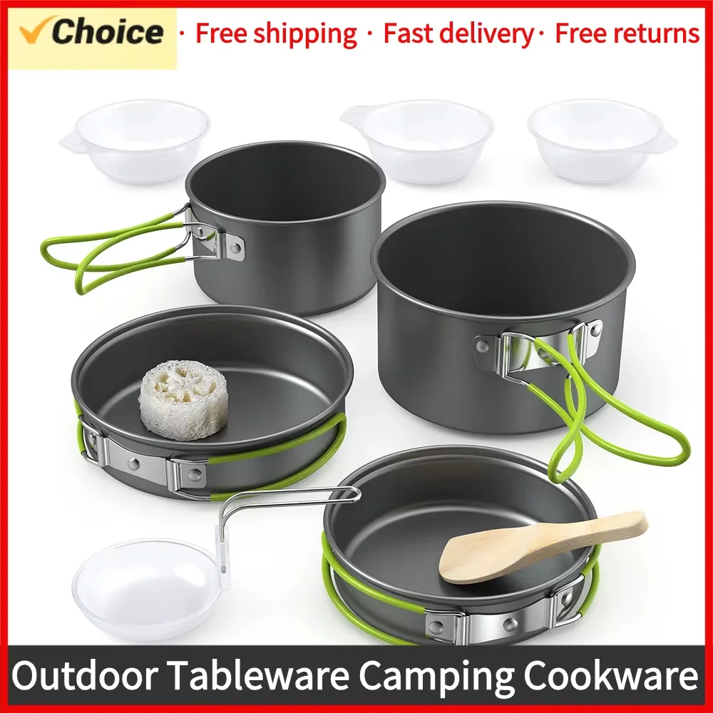 Camping Cooking Materials - Zestaw naczyń kempingowych do gotowania na