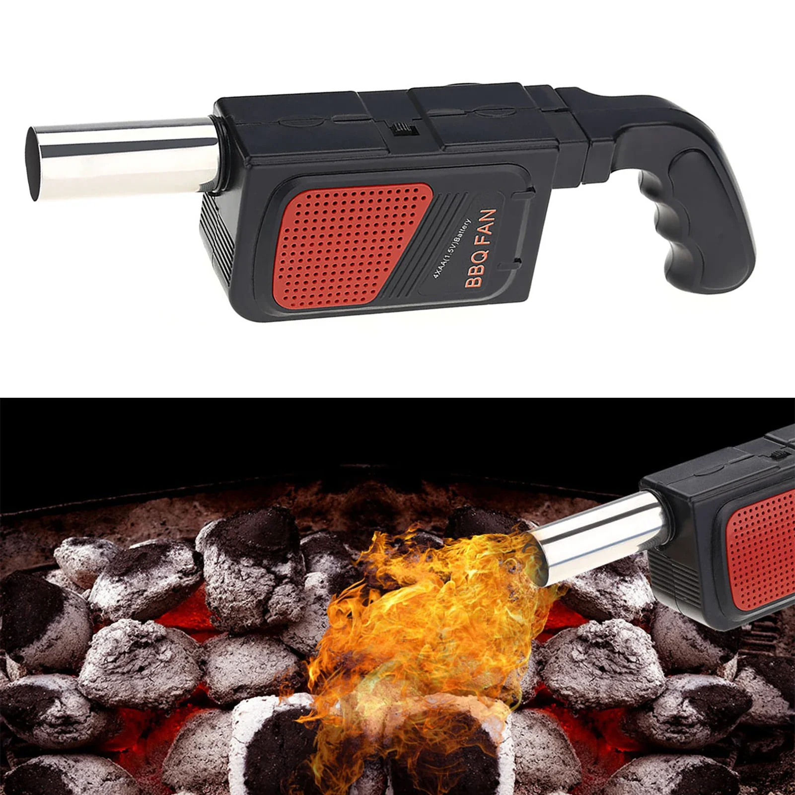 Camping Cooking Grill - Przenośny, ręczny, elektryczny wentylator do grilla,