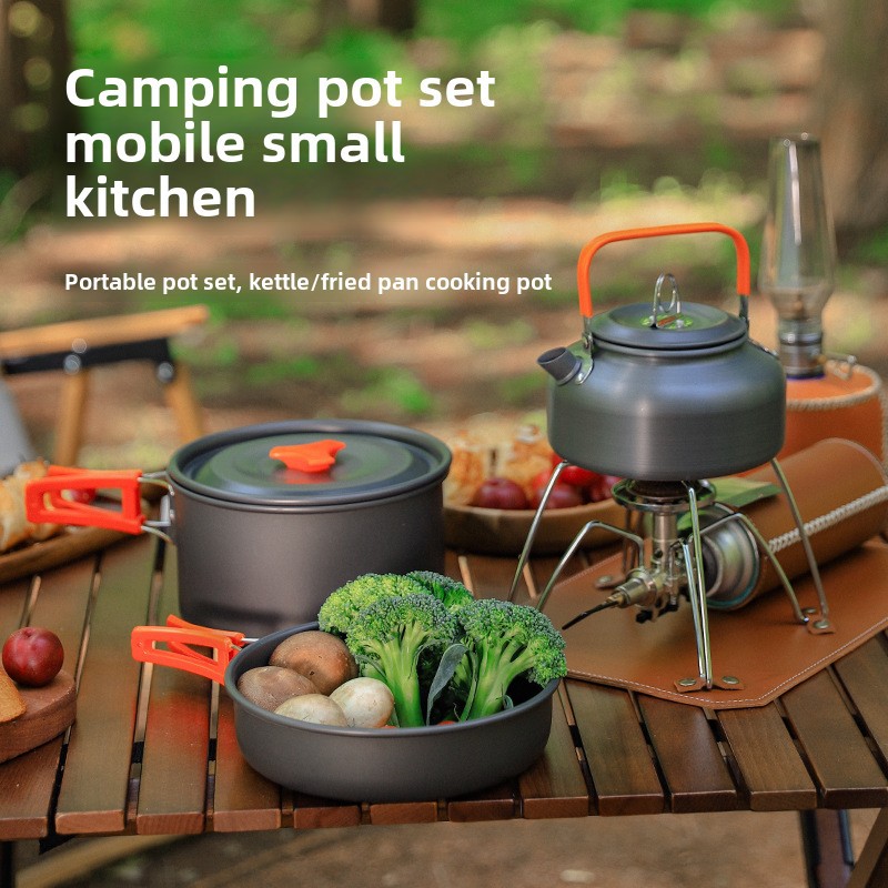 Camping Cooking Set 2 Person - Zestaw naczyń kempingowych dla 2-3 osób,
