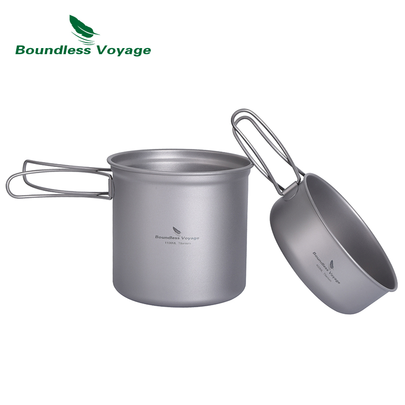 Camping Cooking Pots And Pans Set - Zestaw naczyń turystycznych Boundless Voyage z