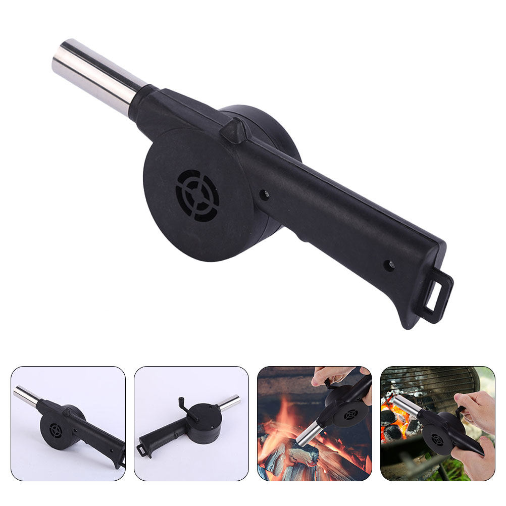 Camping Cooking Grill - Ręczna dmuchawa do grilla, czarna, z