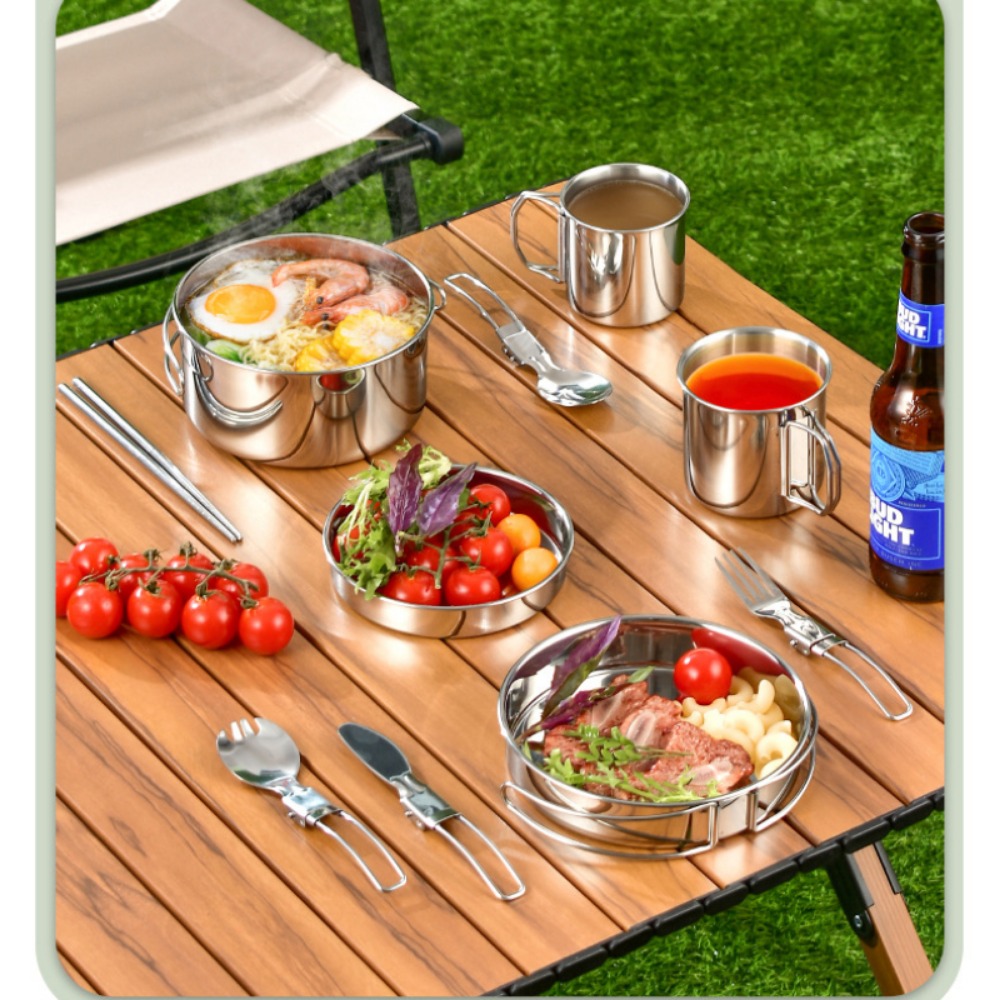 12 szt. Zestaw do gotowania w  – Camping Cooking Pots And Pans Set recenzja i cena