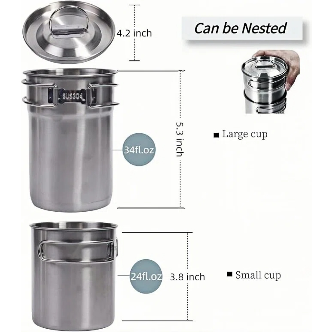 Składane kubki kempingowe, nac – Camping Cooking Tin recenzja i cena