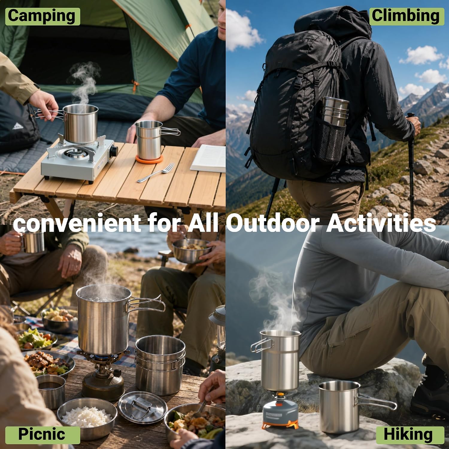 Składane kubki kempingowe, nac – Camping Cooking Tin recenzja i cena
