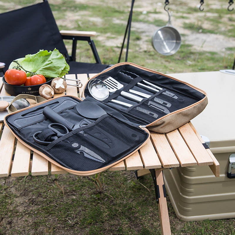 8-częściowy zestaw naczyń kuch – Camping Cooking Rack recenzja i cena