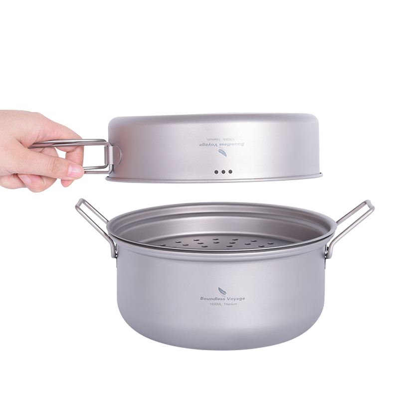 Boundless Voyage Tytanowy Zest – Camping Cooking Pots And Pans Set recenzja i cena