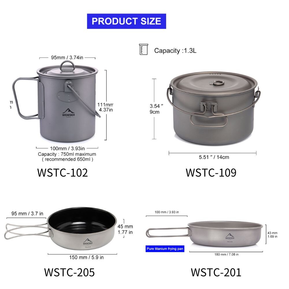 Widesea Camping zastawa stołow – Camping Cooking Pots And Pans Set recenzja i cena