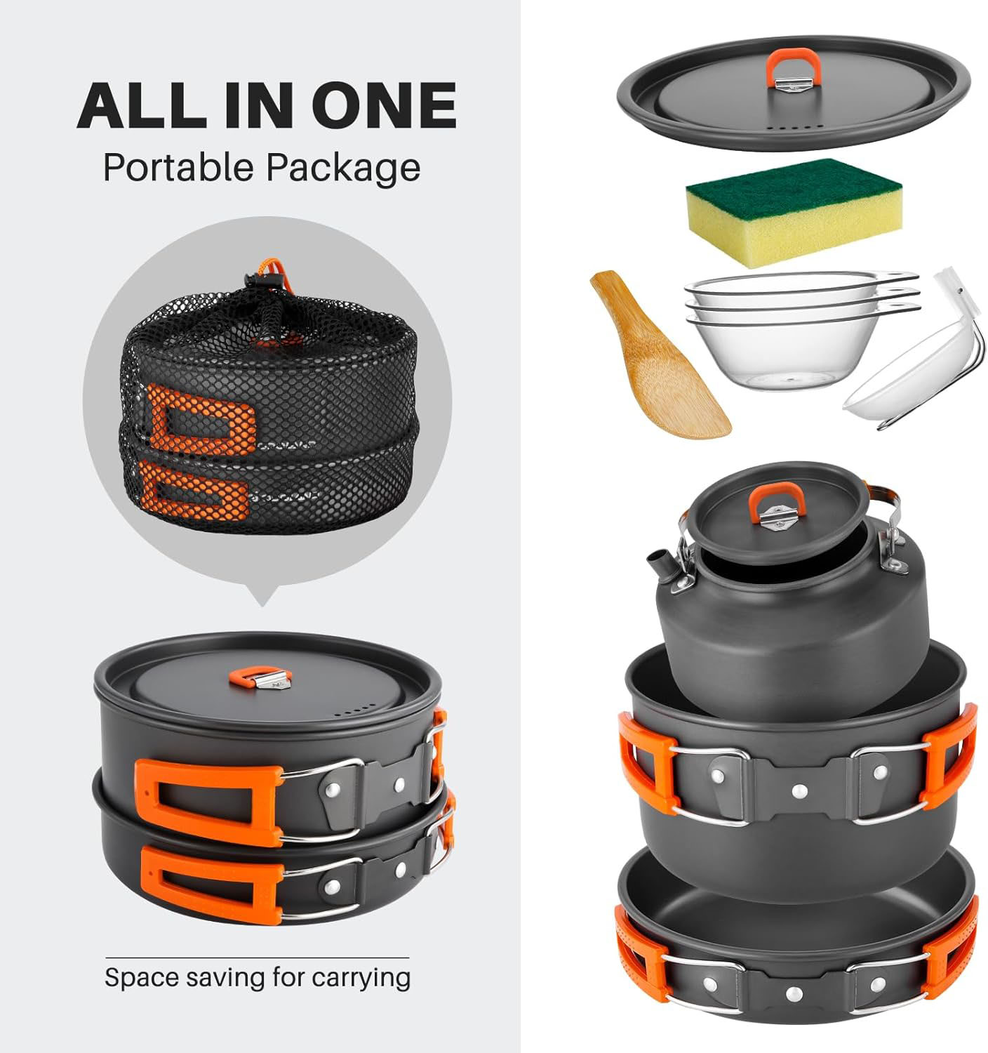 Zestaw naczyń kempingowych: ga – Camping Cooking Pots And Pans Set recenzja i cena