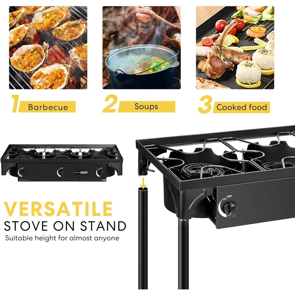 Grill węglowy BBQ z 3 palnikam – Camping Cooking Materials recenzja i cena