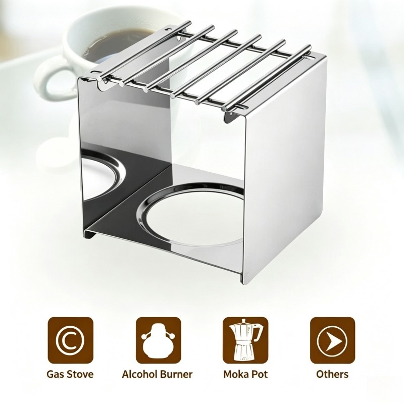 Stalowy kwadratowy stojak na k – Camping Cooking Tin recenzja i cena