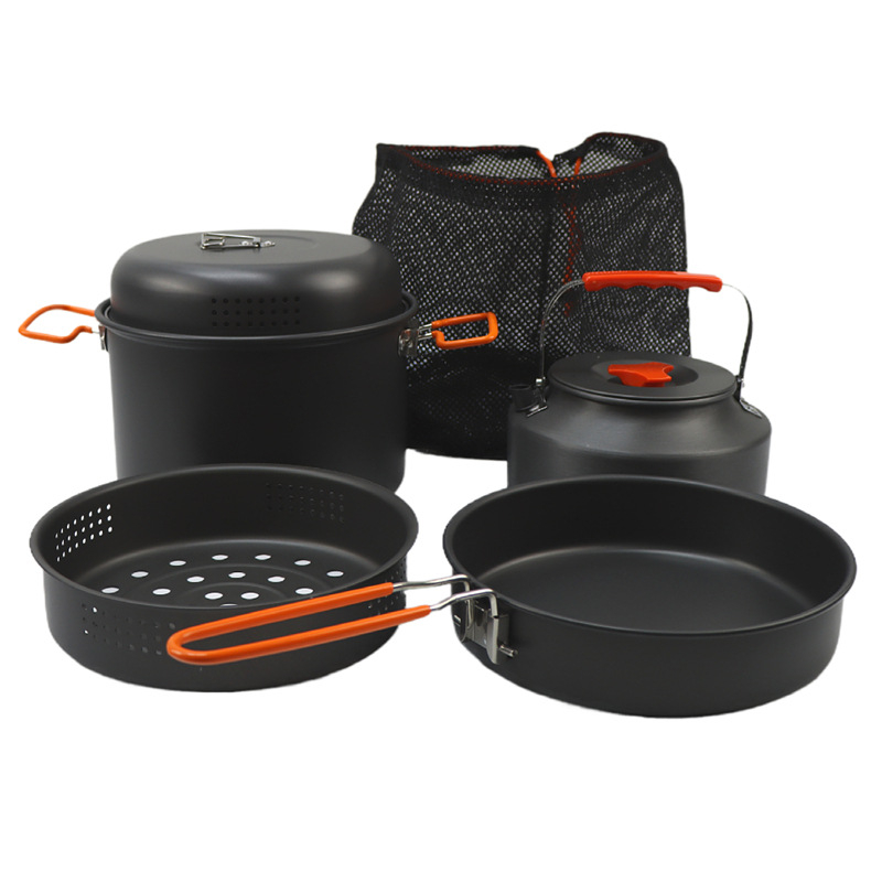 Zestaw naczyń do gotowania na  – Camping Cooking Pots And Pans Set recenzja i cena