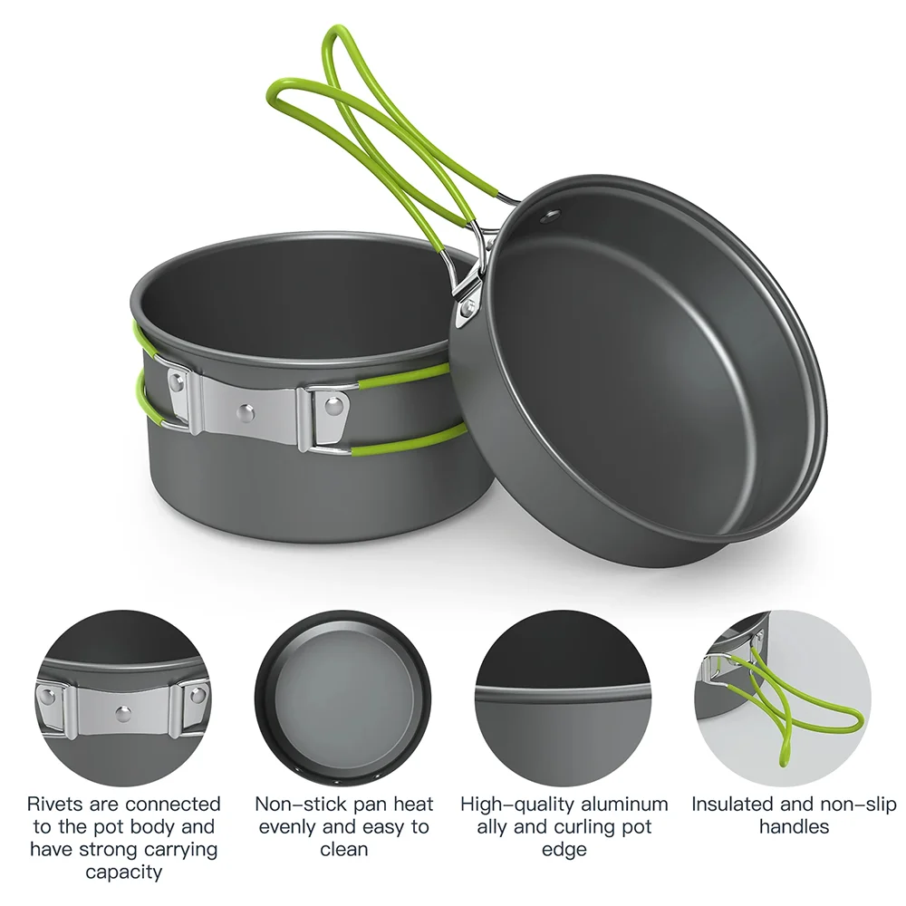 Zestaw naczyń kempingowych do  – Camping Cooking Materials recenzja i cena