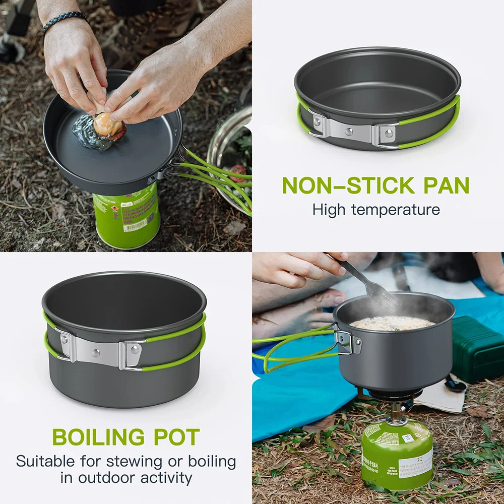 Zestaw naczyń kempingowych do  – Camping Cooking Materials recenzja i cena