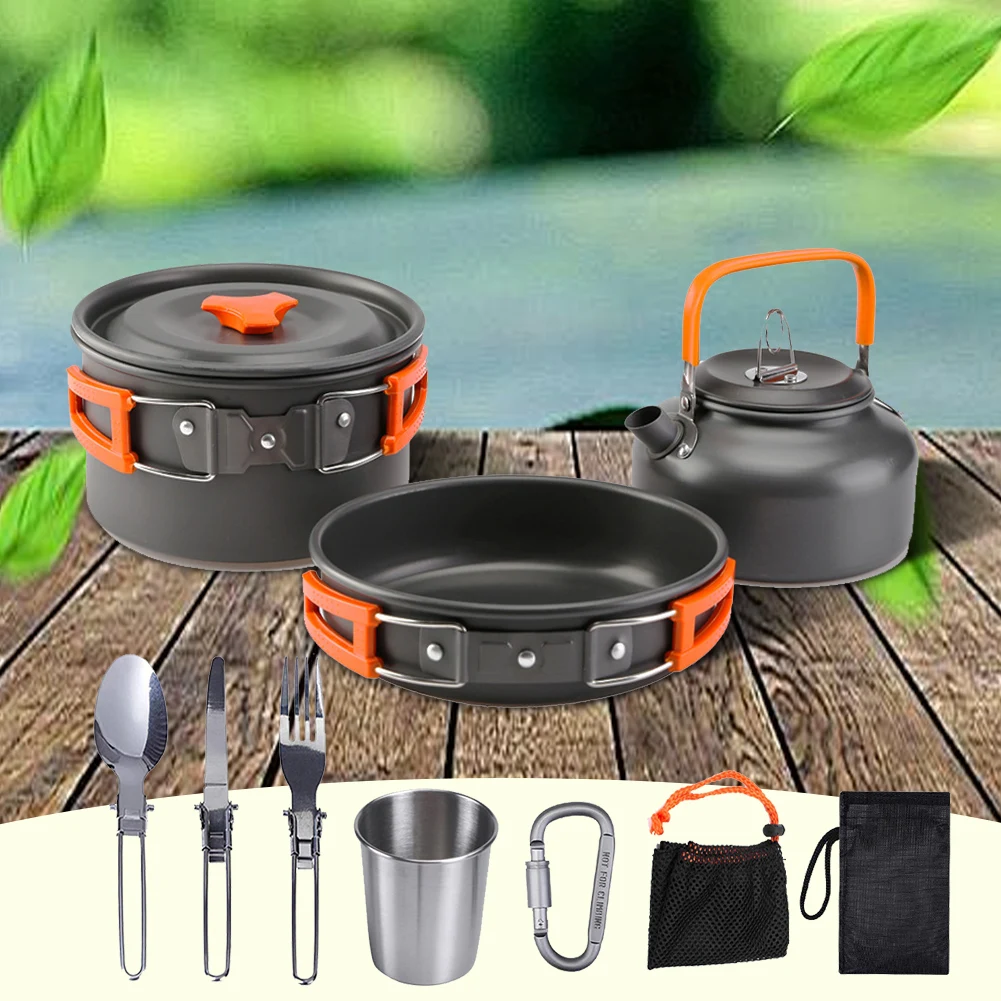Zestaw naczyń kempingowych Cza – Camping Cooking Pots And Pans Set recenzja i cena