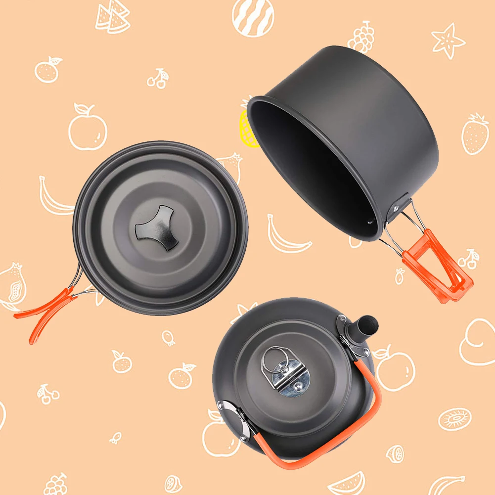 Zestaw naczyń kempingowych Cza – Camping Cooking Pots And Pans Set recenzja i cena
