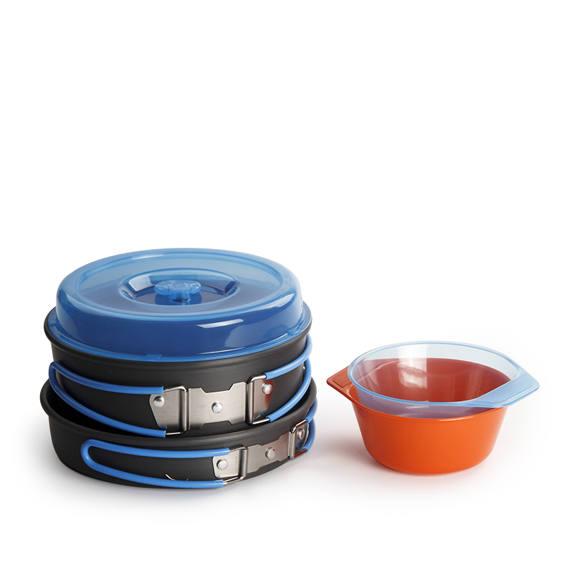 Naczynia kempingowe Zestaw gar – Camping Cooking Pots And Pans Set recenzja i cena