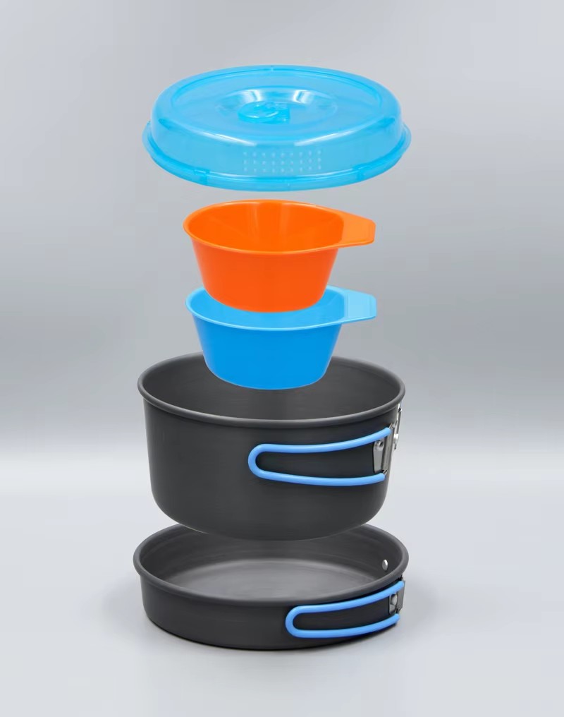 Naczynia kempingowe Zestaw gar – Camping Cooking Pots And Pans Set recenzja i cena